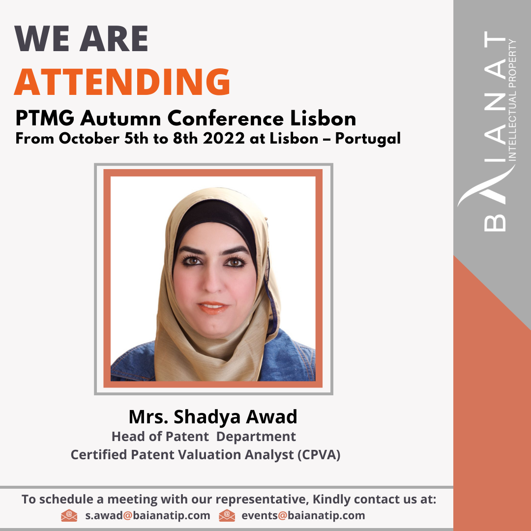 Mrs. Shadya Awad Will be Attending PTMG Autumn Conference Lisbon Baianat